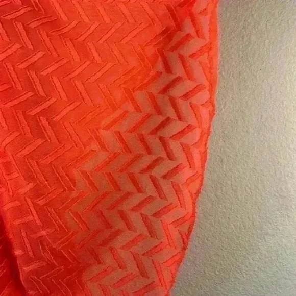 VINCE CAMUTO- NWT Orange Citrus Splash Ruffled Sleeves Blouse Sz Small - Picture 11 of 15